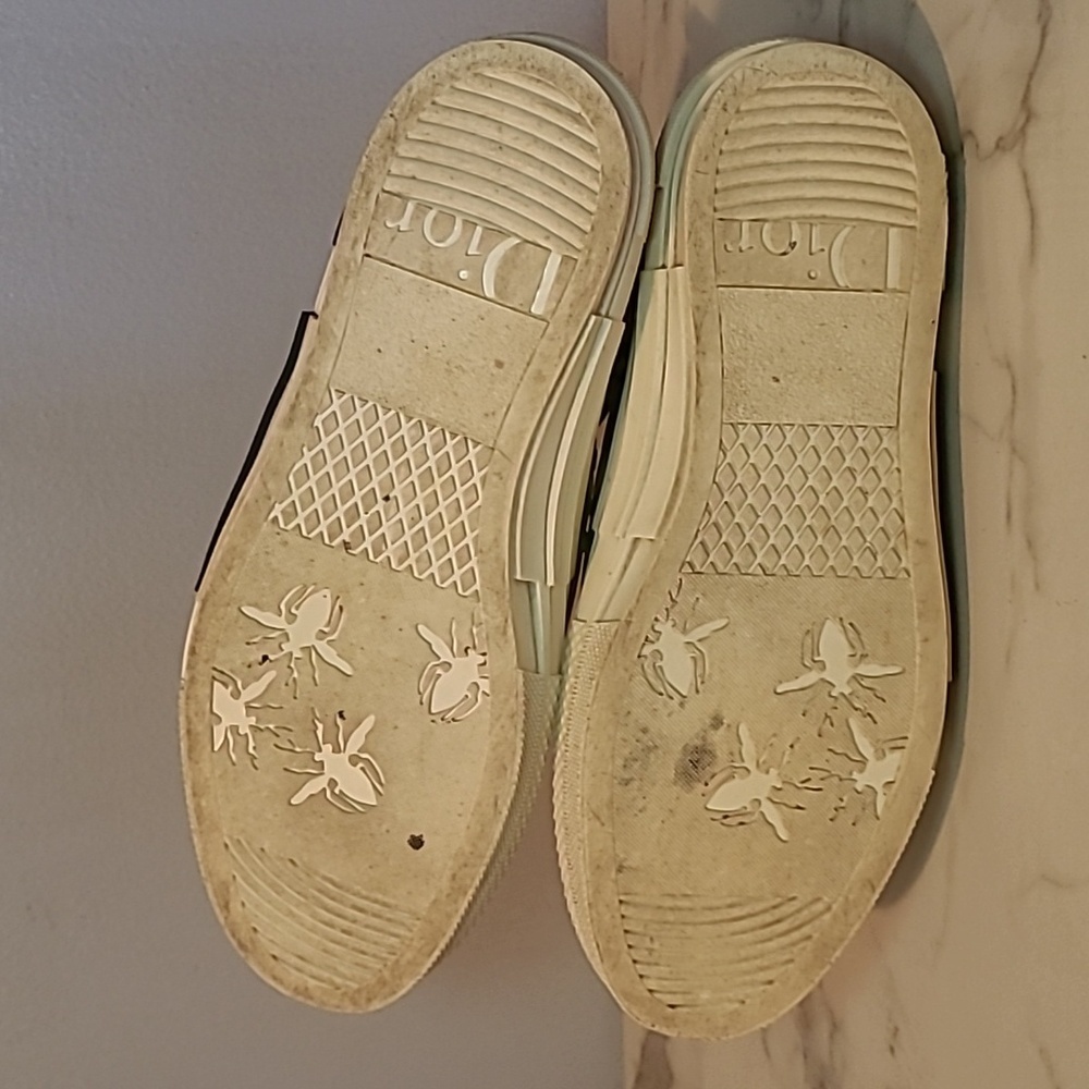 Christian Dior B23 League HighTop Oblique Patchwork White Black Sneakers Mens 7 - Picture 9 of 16